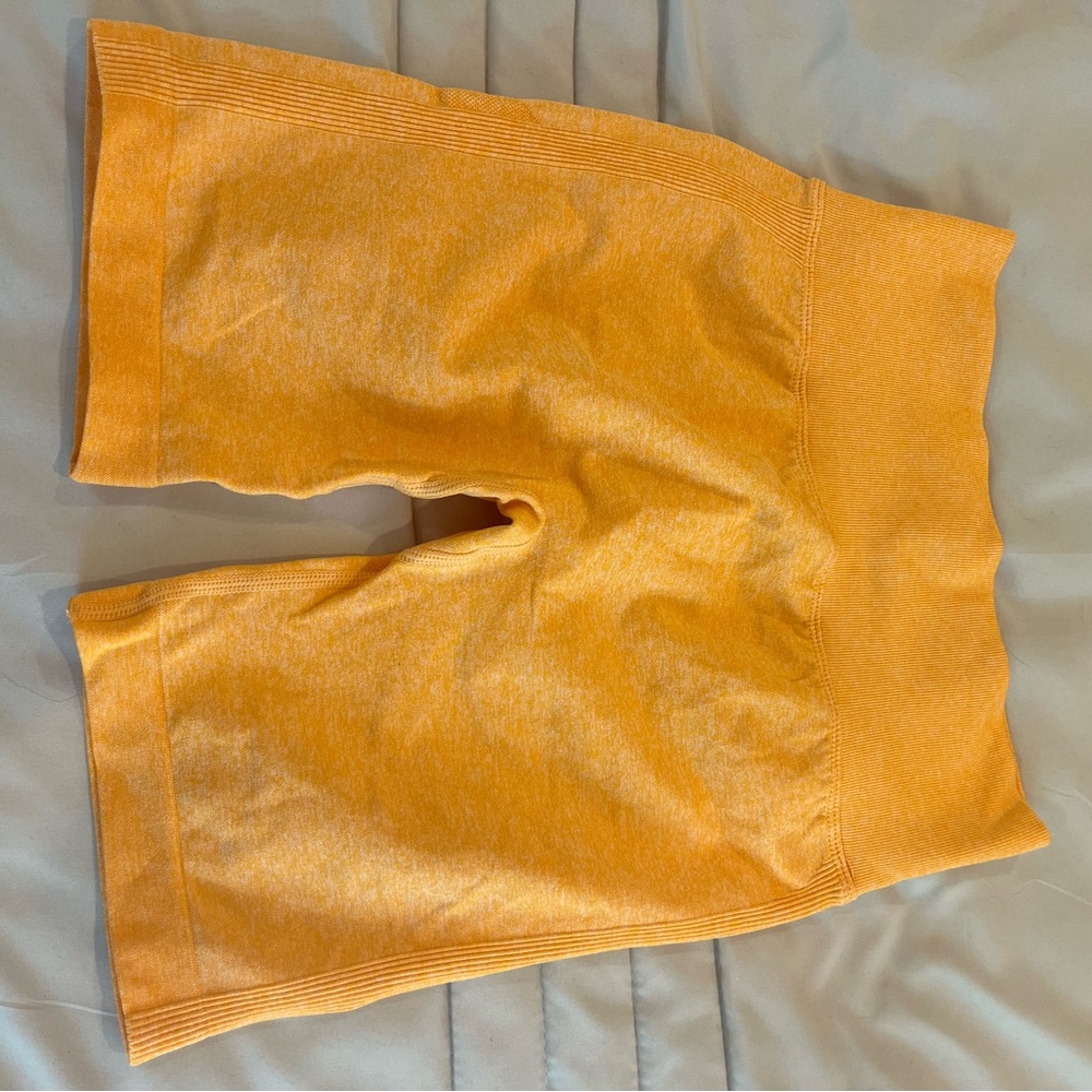 Vibrant Orange High-Waisted Shorts